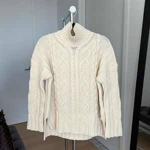 Everlane Cream Cable Knit Sweater